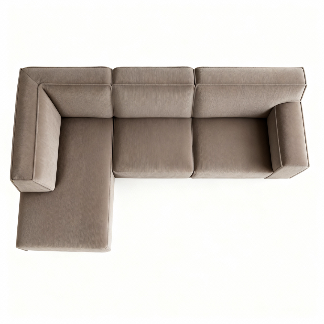 Hoekbank Milo 4-zits Links Taupe