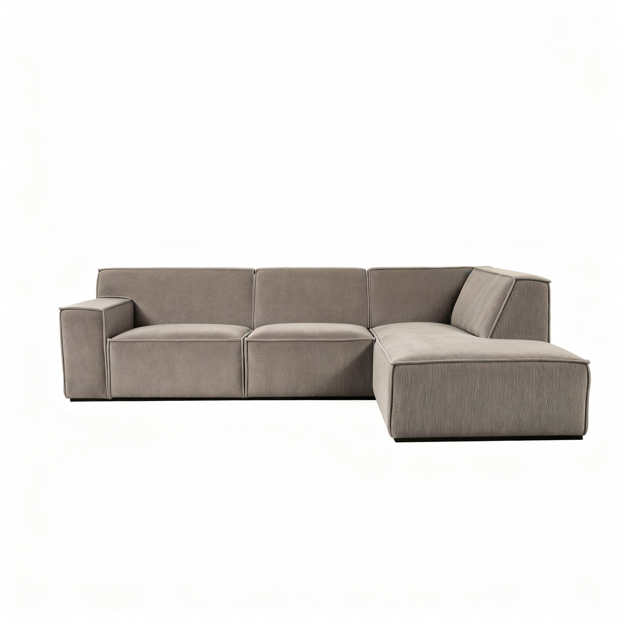 Hoekbank links, 4-zits taupe 