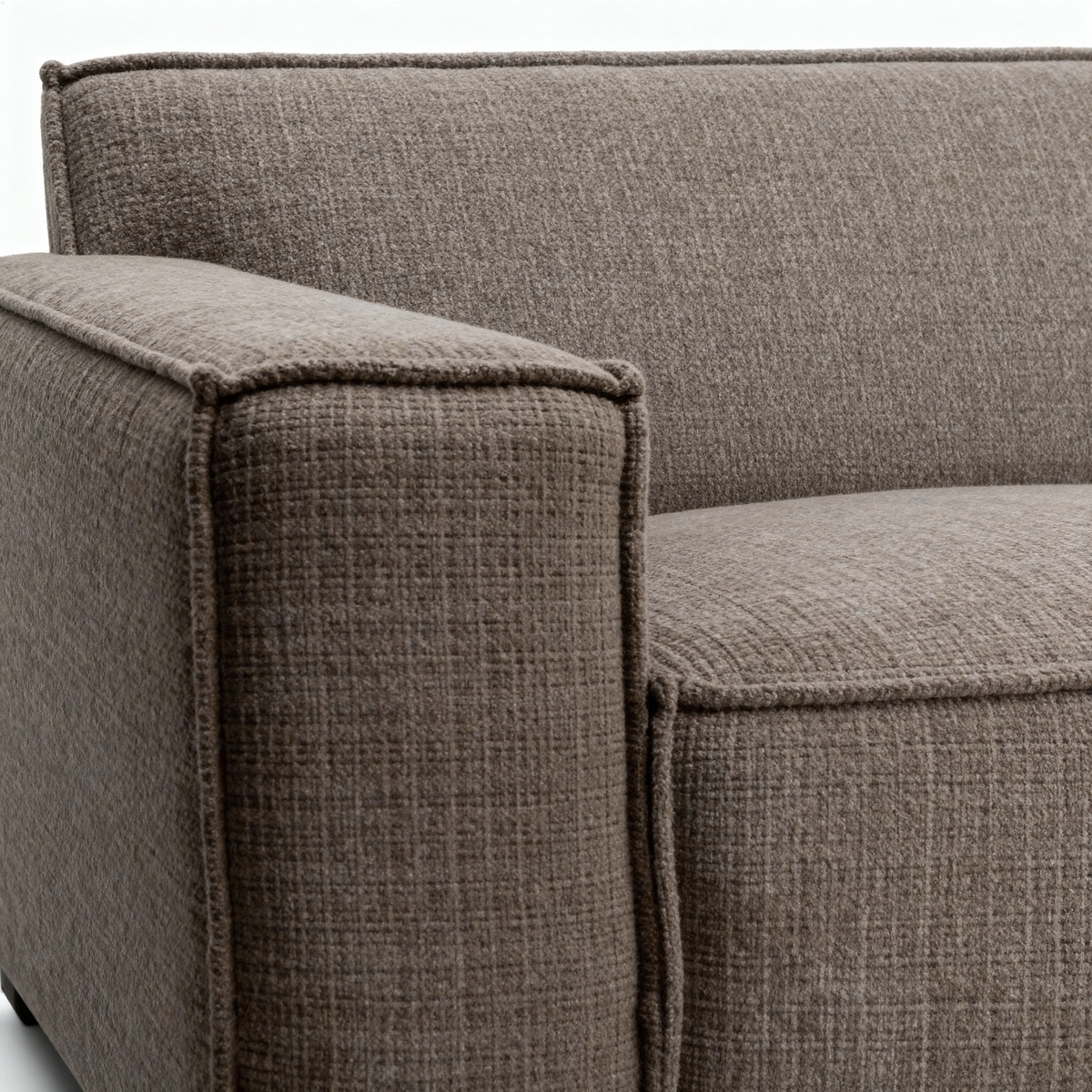 Hoekbank taupe closeup