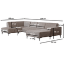 Bank Soren Links U-opstelling Beige