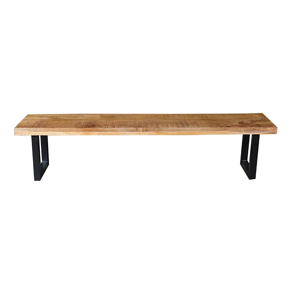 Mangohouten eetkamerbank Roy U-poot 180x40 cm