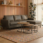 Loungebank Finn 3-zits Links/Rechts Groen/Bruin