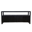 Mangohouten Dressoir Britt 180 cm met 4 deuren Zwart