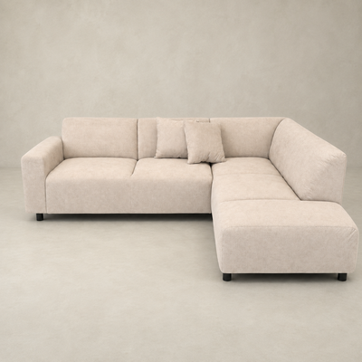 Hoekbank Munich 4-zits Rechts Creme