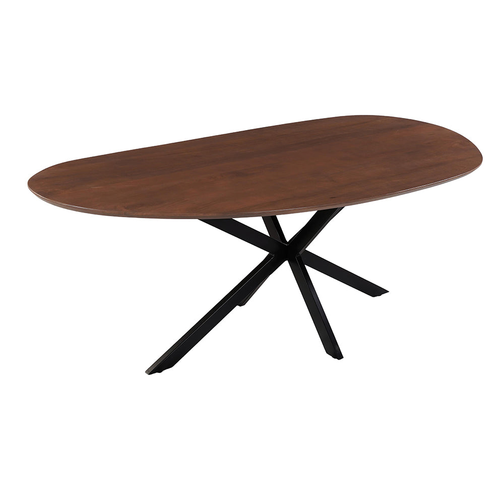 Mangohouten Eettafel Organisch Aislinn 260x120 cm Walnoot