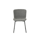 Eetkamerstoel Skagen Donkergrijs Bouclé met zwart onderstel