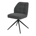 Eetkamerstoel Reykjavík Donkergrijs met zwart onderstel