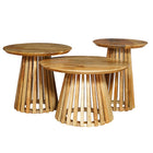 Mangohouten Salontafel Rond Zara Small