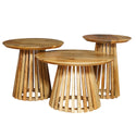 Mangohouten Salontafel Rond Zara Large