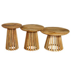 Mangohouten Salontafel Rond Zara Small
