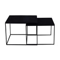 Mangohouten Salontafel Carlin set van 2 Laag