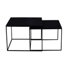 Mangohouten Salontafel Carlin set van 2 Laag