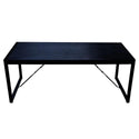 Mangohouten Eettafel Rechthoek Duncan 200 cm Zwart
