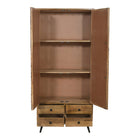 wandkast 90 cm breed met speels patroon van mangohout