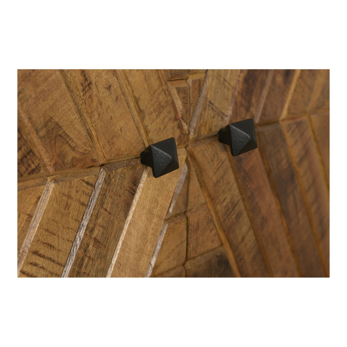 wandkast 90 cm breed met speels patroon van mangohout