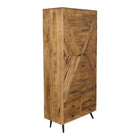 wandkast 90 cm breed met speels patroon van mangohout