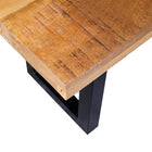 Mangohouten eetkamerbank Roy U-poot 180x40 cm