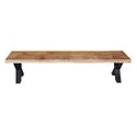 Mangohouten eetkamerbank Cedric X-poot 160x40 cm