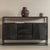 Mangohouten Dressoir Kjeld 145 cm Hoog Zwart