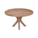 Mangohouten Eettafel Sun Rond 130 cm Houten onderstel