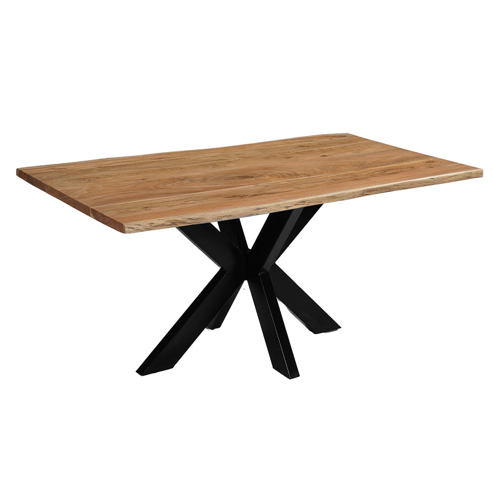 Rechthoukige eettafel acaciahout