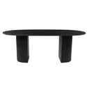 Mangohouten Eettafel Maeve 180x100 cm zwart