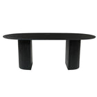 Mangohouten Eettafel Maeve 180x100 cm zwart