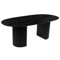 Mangohouten Eettafel Maeve 180x100 cm zwart