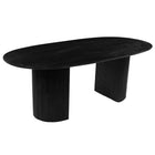 Mangohouten Eettafel Maeve 180x100 cm zwart