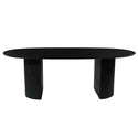 Mangohouten Eettafel Maeve 210x100 cm zwart