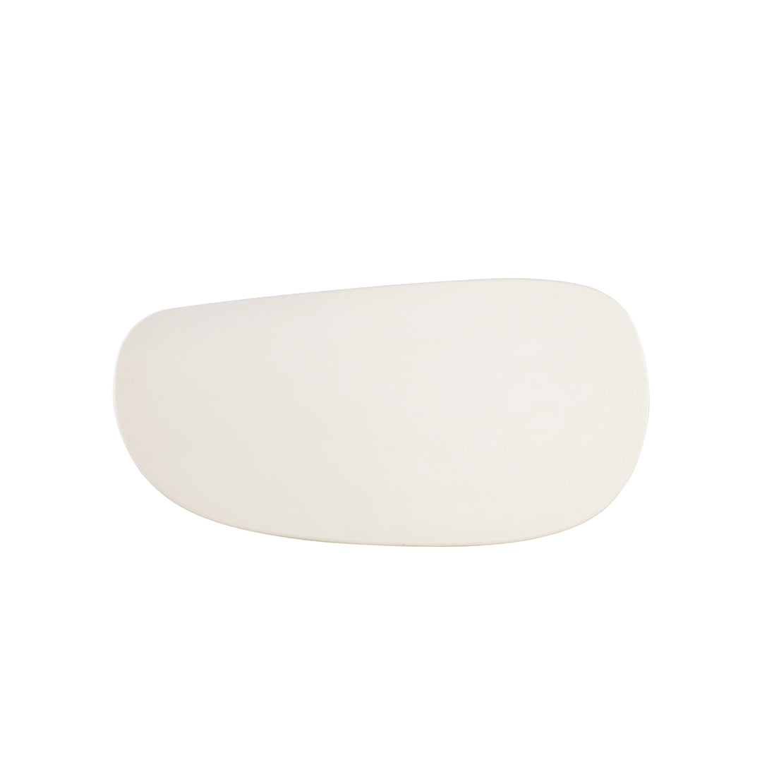 Eettafel Organisch Maya Microcement Paneelpoot 210 cm Wit