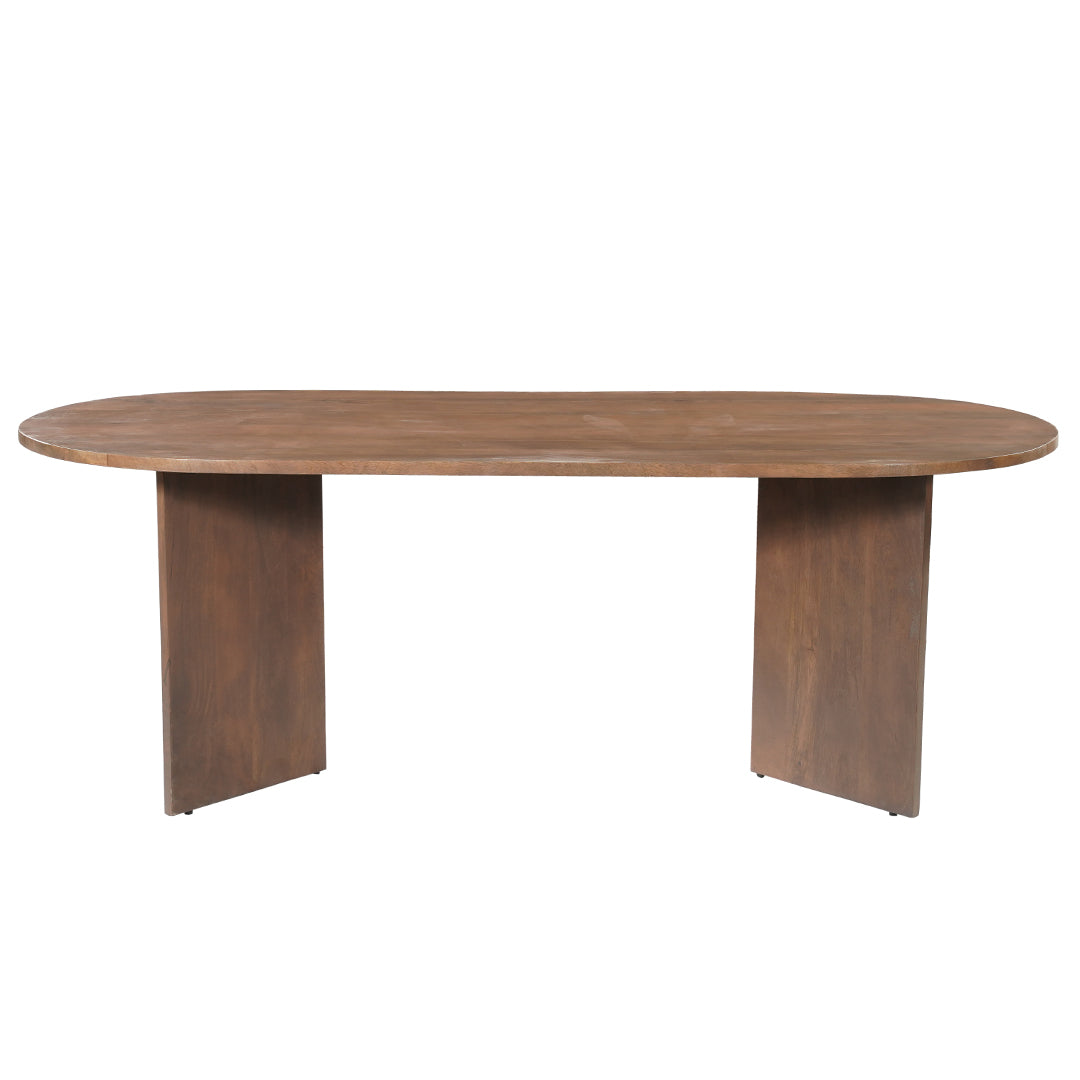 Mangohouten Eettafel Eilis 210x100 cm Walnoot