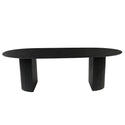 Mangohouten Eettafel Maeve 220x100 cm zwart