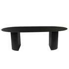 Mangohouten Eettafel Maeve 220x100 cm zwart