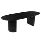 Mangohouten Eettafel Maeve 220x100 cm zwart