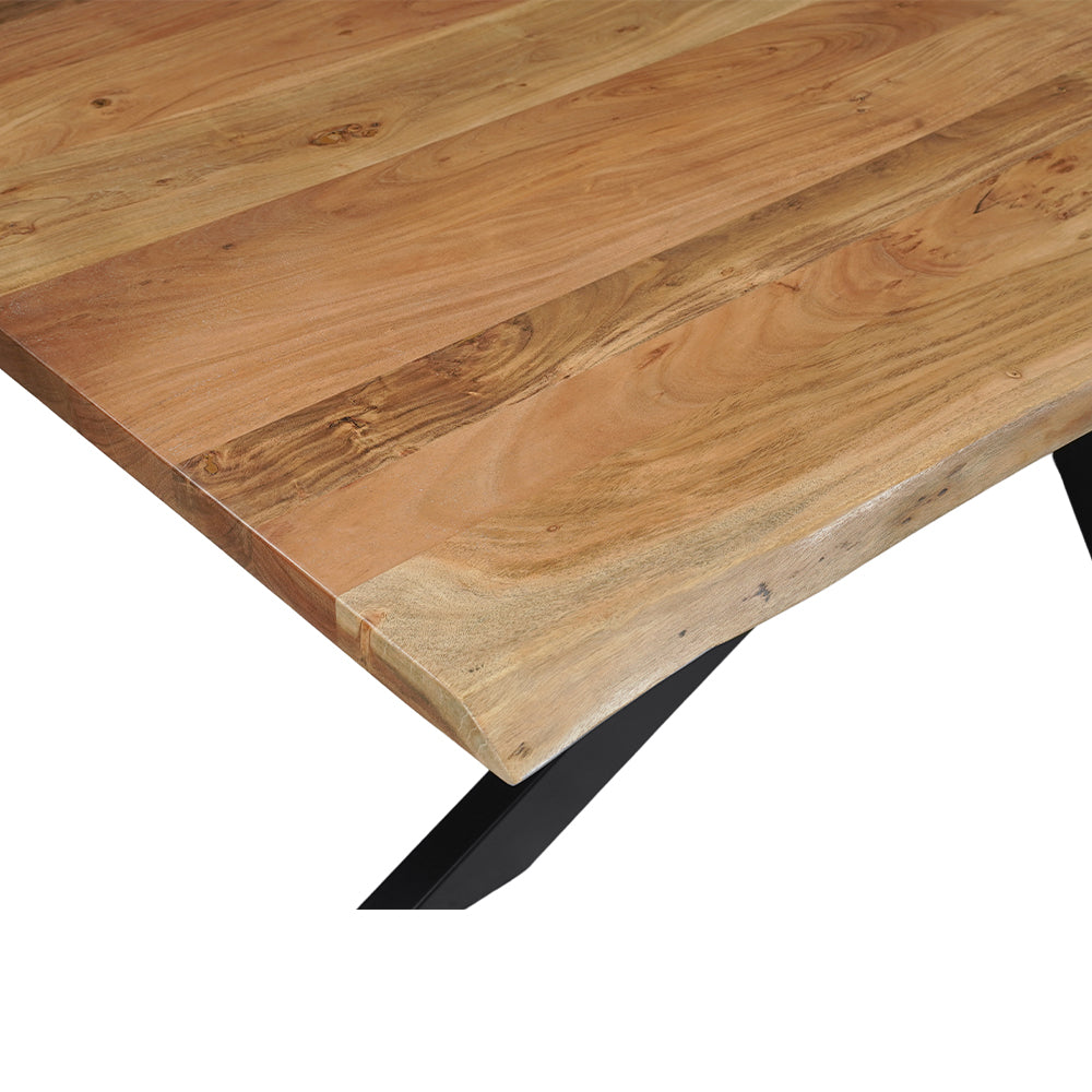 Rechthoukige eettafel acaciahout