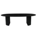 Mangohouten Eettafel Maeve 240x110 cm zwart