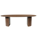Mangohouten Eettafel Maeve 260x120 cm Walnoot
