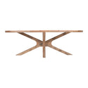 Mangohouten Eettafel Sun Ovaal 240x110 cm Houten onderstel