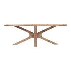 Lichtbruine ovale eettafel van mangohout