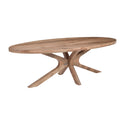 Mangohouten Eettafel Sun Ovaal 240x110 cm Houten onderstel