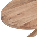 Mangohouten Eettafel Sun Ovaal 240x110 cm Houten onderstel