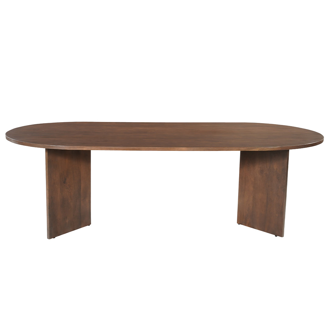 Mangohouten Eettafel Eilis 240x110 cm Walnoot