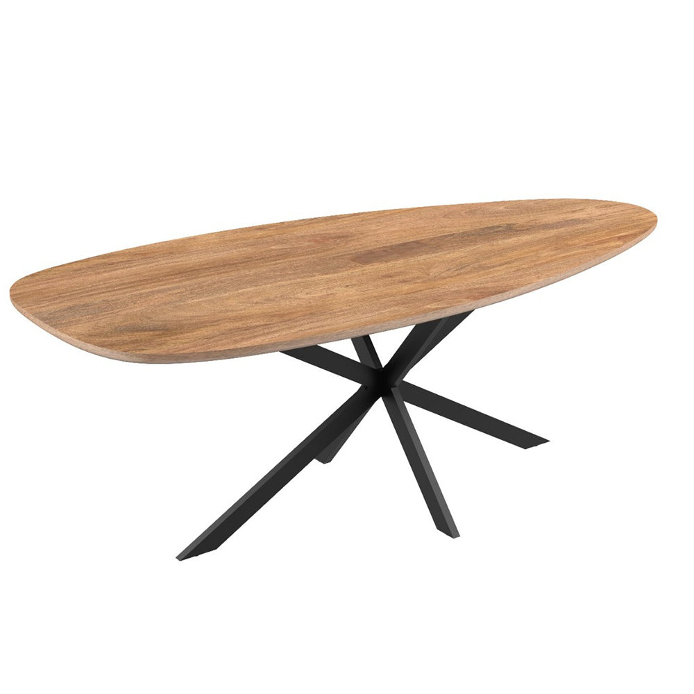 Organische eettafel van mangohout