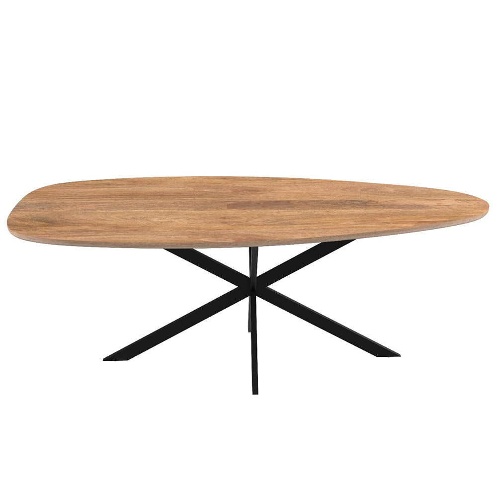 Organische eettafel van mangohout