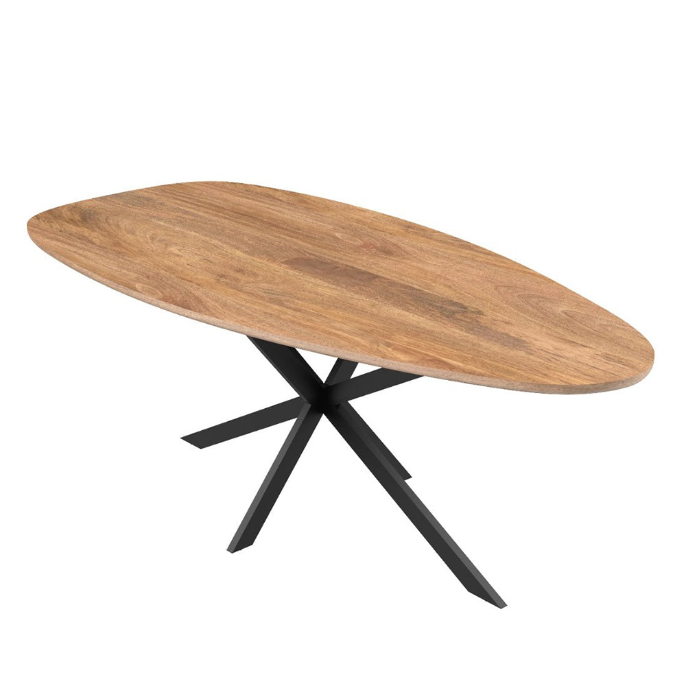 Organische eettafel van mangohout