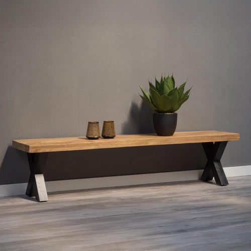 eetkamerbank van mangohout 180 cm breed