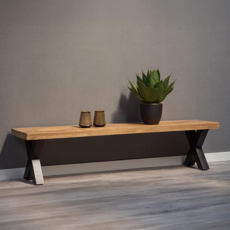 Eetkamerbank van mangohout 180 cm breed