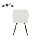 eetkamerstoel met armleuning beige boucle