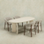 Eettafel Organisch Maya Microcement Paneelpoot 210 cm Beige